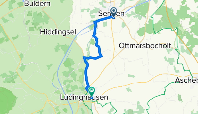 Eichendorffstraße 1, Senden nach Mühlenstraße 108, Lüdinghausen