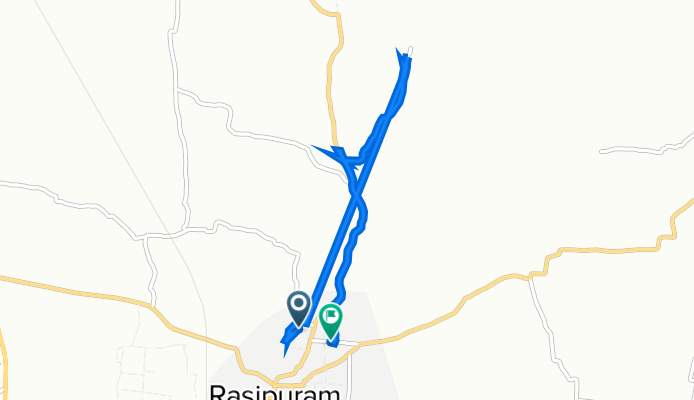 F58Q+PGF, Rasipuram to F5CR+FM, Rasipuram