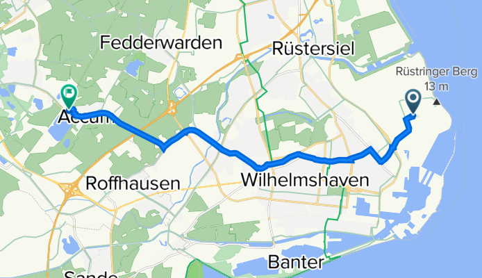 Wilhelmshaven nach Bussardstraße 13D, Schortens