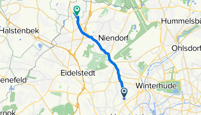 Lokstedter Steindamm 84, Hamburg nach Schleswiger Damm 181, Hamburg