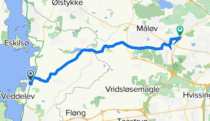 Frederiksborgvej 399, Roskilde to Viggo Barfoeds Alle 28, Ballerup