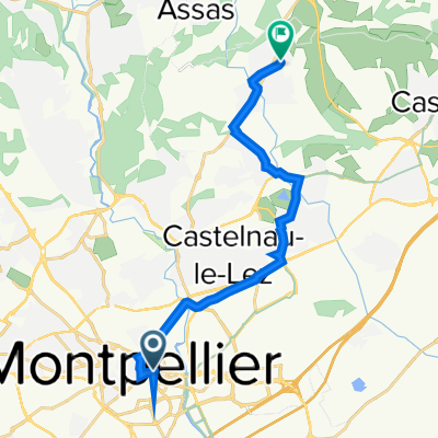 85 Place Vauban, Montpellier à 1B Rue Trois Teyran, Teyran