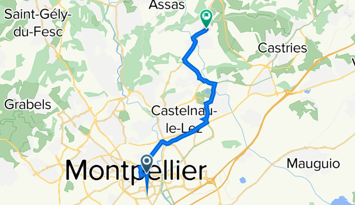 85 Place Vauban, Montpellier à 1B Rue Trois Teyran, Teyran