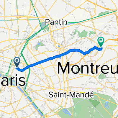 120 Rue du Temple, Paris à 24 Boulevard de la Boissière, Romainville