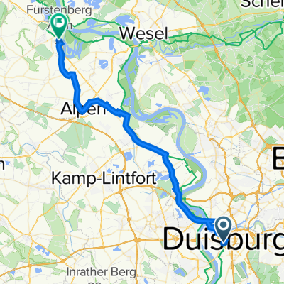 Ulrichstraße 28, Duisburg to Fürstenberg 11, Xanten