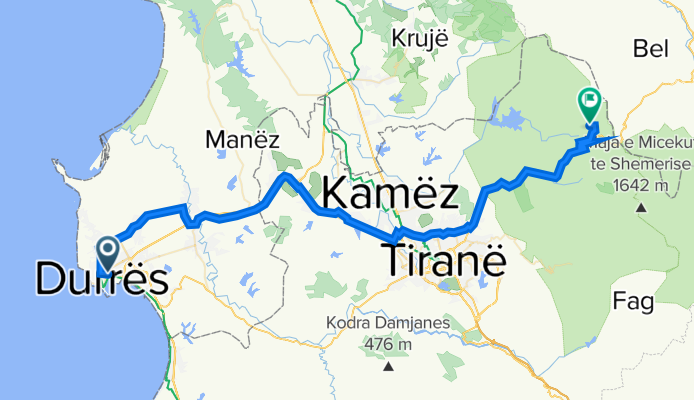 Rruga Abaz Çelkupa, Durrës to Rruga Arbërit, Kocaj