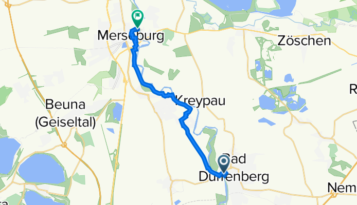 Fährstraße 6, Bad Dürrenberg nach Domplatz 9, Merseburg