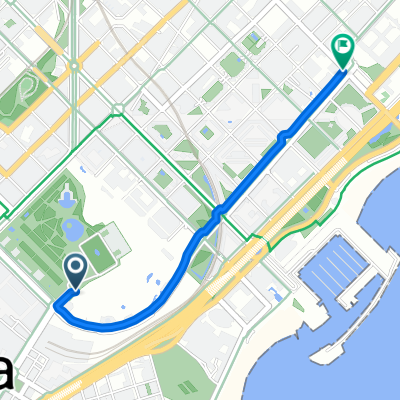 pista ciclabile passeig de la circumvallacio  avinguda icaria