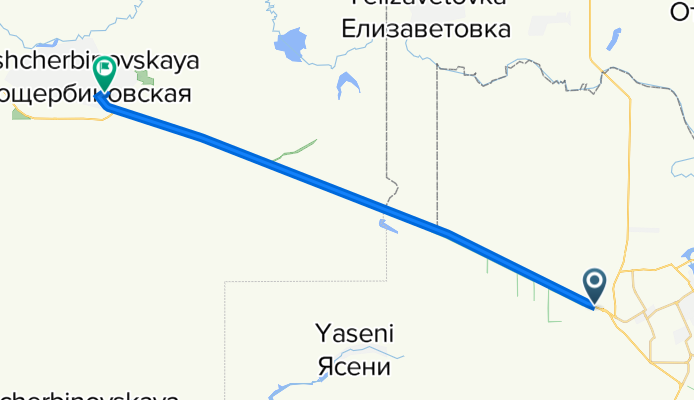 03К-001, Староминская до улица Радищева, 78, Старощербиновская