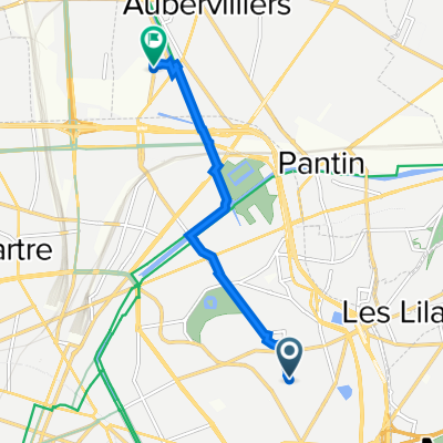 De 4 Impasse des Chevaliers, Paris à 52 Rue de la Haie Coq, Aubervilliers