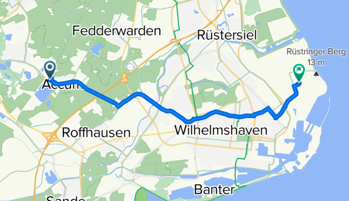 Bussardstraße 13D, Schortens nach Wilhelmshaven