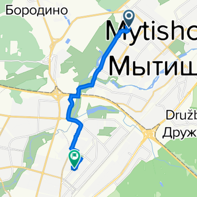 От улица Борисовка, 20А, Мытищи до Изумрудная улица, 18, Москва