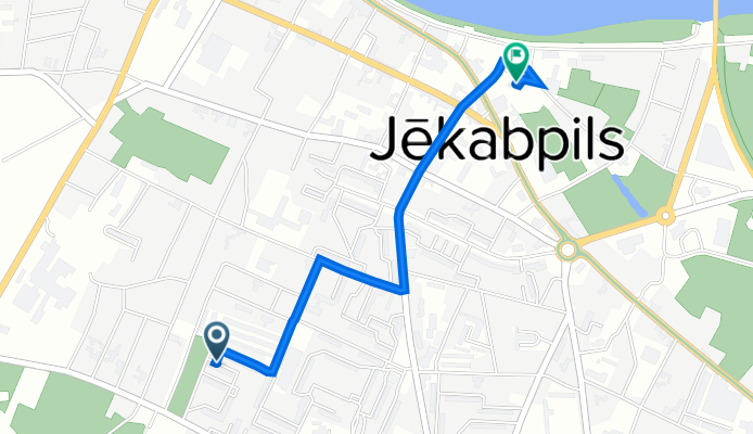 Nameja iela 34, Jēkabpils to Filozofu iela 15, Jēkabpils