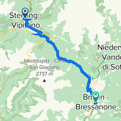 Via Streunturn 2, Vipiteno nach Piazza del Duomo 4, Bressanone