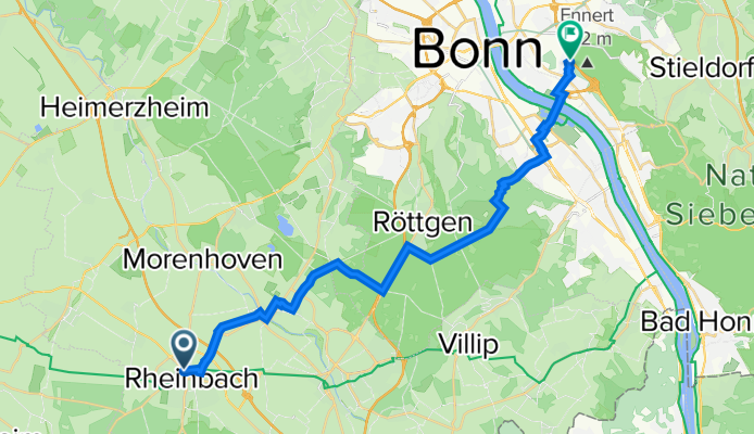 Arbeit-Zuhause schöne Route