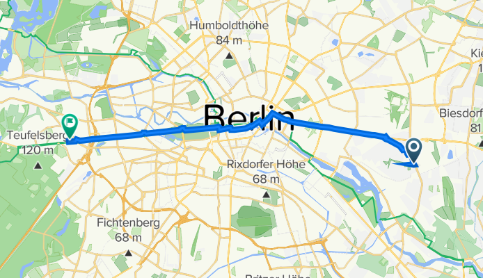Am Tierpark 68, Berlin do Württembergallee 1, Berlin