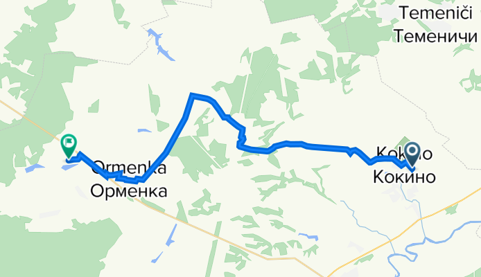 Цветочная улица, 24, Кокинское до улица Озерная, 15А, Орменское