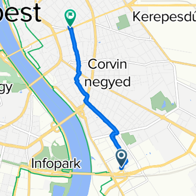 Máriássy utca 8., Budapest to Rákóczi út 18., Budapest