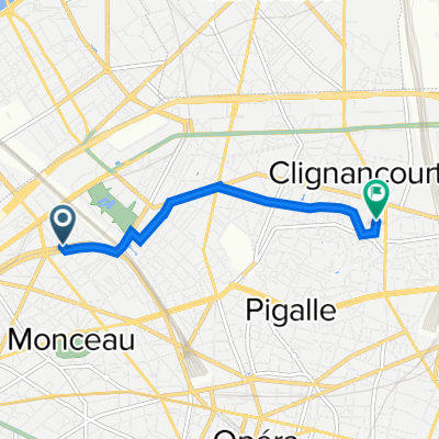 116 Rue de Tocqueville, Paris à 80 Rue de Clignancourt, Paris