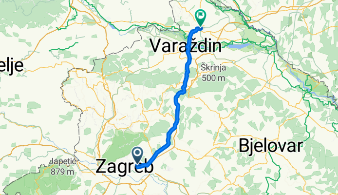 Zagreb - Cakovec stara cesta