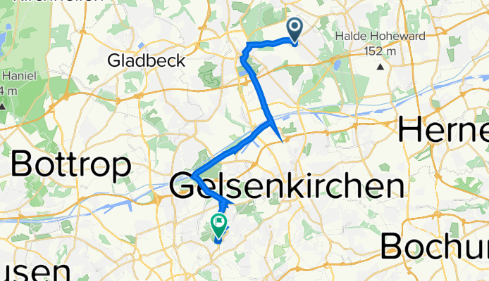 Eichenstraße 11, Gelsenkirchen nach Fritz-Schupp-Allee 12, Essen