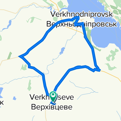 От 2-й провулок Островського, Верхівцеве до вулиця Островського, Верхівцеве
