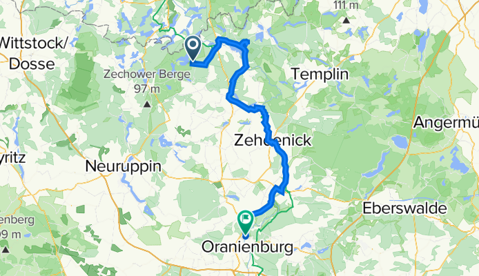 Stechlinseestraße 14A nach Clara-Zetkin-Straße 31, Oranienburg