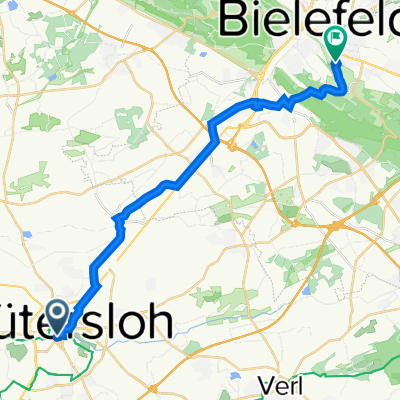 Unter den Ulmen 17, Gütersloh nach Furtwänglerstraße 52, Bielefeld