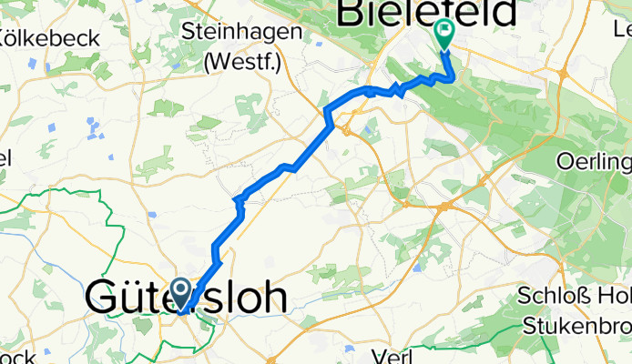 Unter den Ulmen 17, Gütersloh nach Furtwänglerstraße 52, Bielefeld