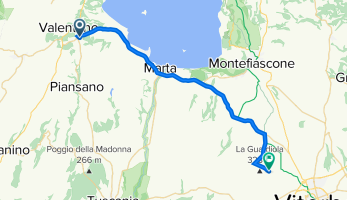 Via Alessandro Guarnelli 1, Valentano to Strada Castiglione 14–16, Viterbo