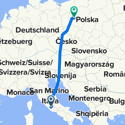 Sporty route in