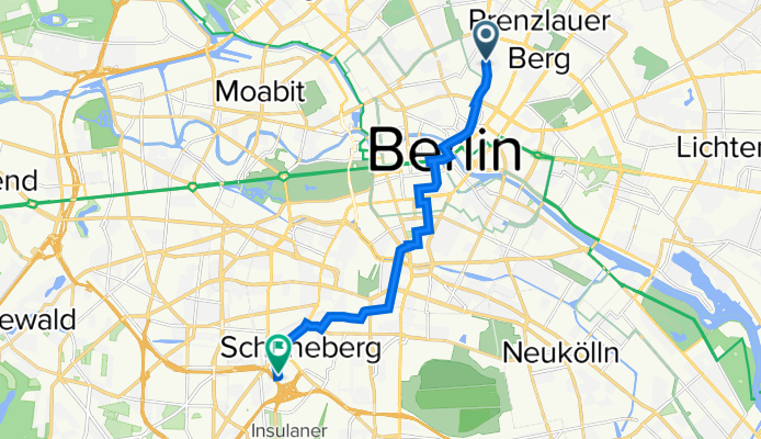 Schönhauser Allee 161A, Berlin nach Kärntener Straße 19, Berlin