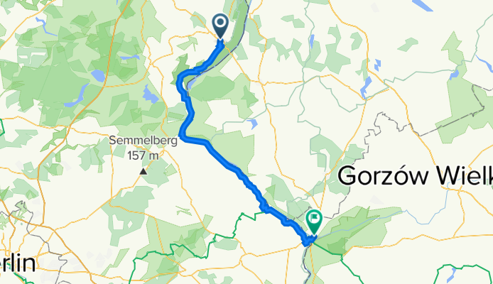 Karl-Teichmann-Straße 134, Schwedt/Oder do Niepodległości 1, Kostrzyn nad Odrą