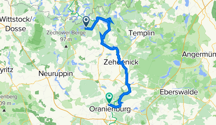 Stechlinseestraße 14A nach Clara-Zetkin-Straße 4, Oranienburg