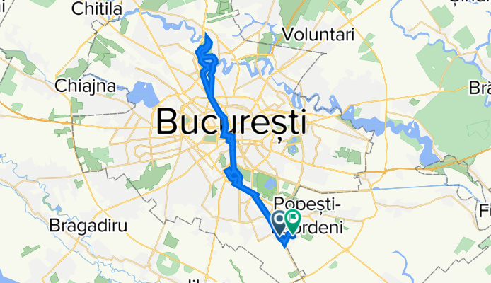 Șoseaua Berceni 204, Bucharest to 44.368° N 26.156° W