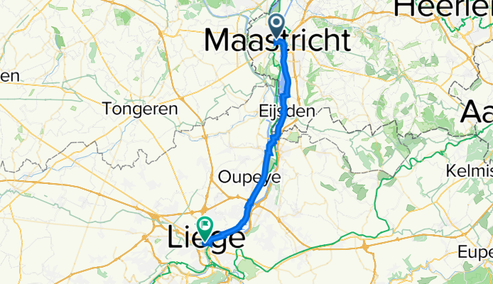 Boschstraat 80A, Maastricht až Place de la Cathédrale 18, Liège