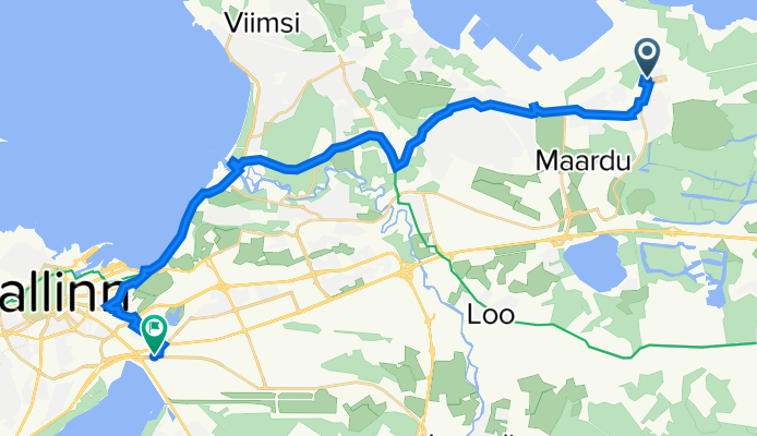 От Nurga 3, Maardu до Suur-Sõjamäe tänav T11, Lasnamäe
