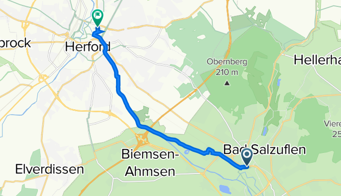 Bahnhofstraße 23, Bad Salzuflen nach Werrestraße, Herford