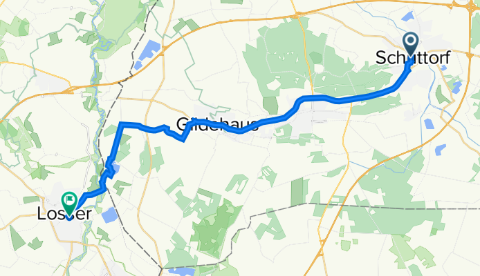 Eschenstraße 10, Schüttorf naar Langenkamp 3, Losser