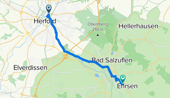 Hansastraße 26, Herford nach Louise-Schroeder-Straße 2, Bad Salzuflen