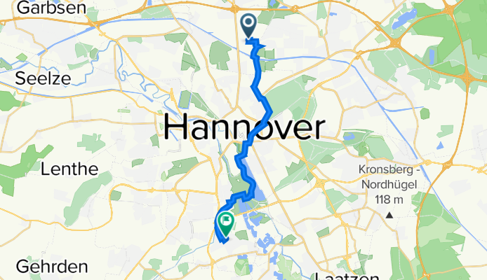 Jenaer Weg 11, Hannover nach Rathausplatz 2–13, Hemmingen