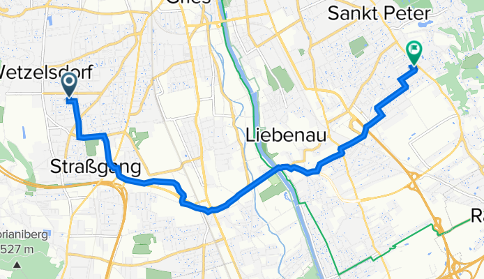 Wittulaweg 10, Graz nach Hubertusstraße 2, Graz