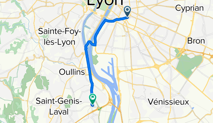 46 Rue Domer, Lyon to 135 Rue Henri Barbusse, Pierre-Bénite
