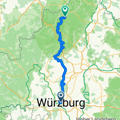 Schwere Kreuzbergtour ab Hbf Würzburg