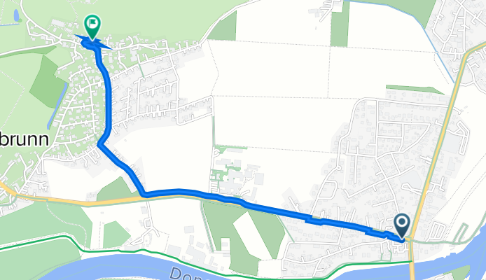 Monheimer Straße 1C, Neuburg an der Donau nach Gietlhausener Straße 42, Neuburg an der Donau