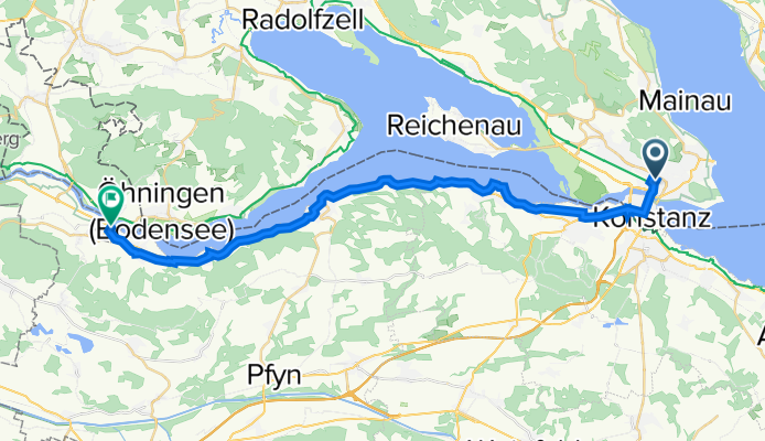 Gustav-Schwab-Straße 14B, Konstanz nach Kaltenbacherstrasse 6, Stein am Rhein