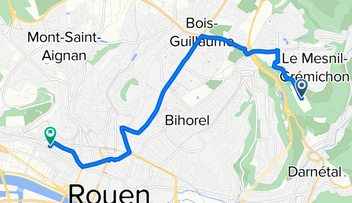 Allée Pierre de Coubertin, Rouen à 3 Rue Louis Braille, Rouen