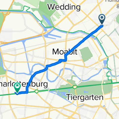Reinickendorfer Straße 13, Berlin to Bismarckstraße 88, Berlin