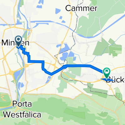 Weserpromenade 24, Minden nach Ballerstedtstraße 2, Bückeburg