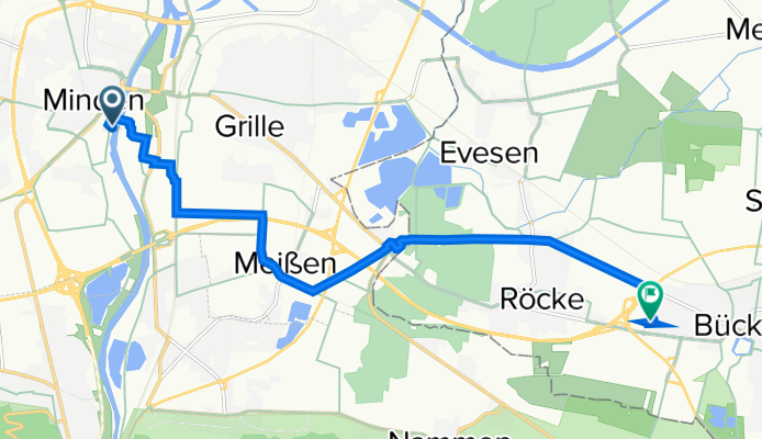 Weserpromenade 24, Minden nach Ballerstedtstraße 2, Bückeburg